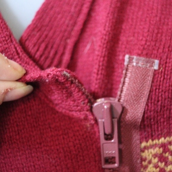 Dries Van Noten Vintage Red Wool Long Duster Cardigan Sweater Coat LG Bohemian - Picture 14 of 16